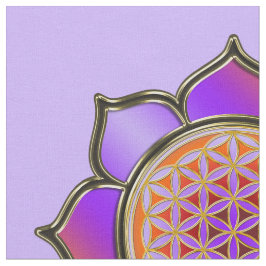 Blume des Lebens / Lebensgefühl - Lotus violet Stoff