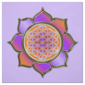 Blume des Lebens / Lebensgefühl - Lotus violet Stoff (Muster)