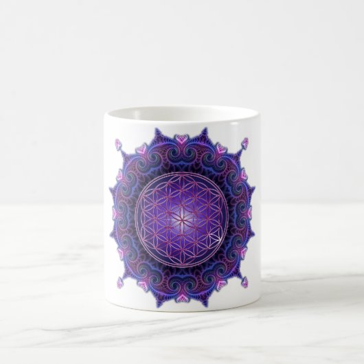 BLUME DES LEBENS / Lebensgefühl - Mandala I Kaffeetasse (Mittel)