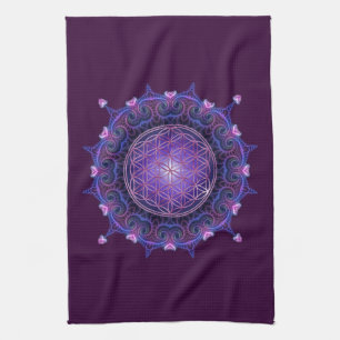 BLUME DES LEBENS / Lebensgefühl - Mandala I Küchentuch