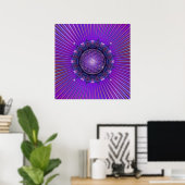BLUME DES LEBENS / Lebensgefühl - Mandala I Poster (Heimbüro)