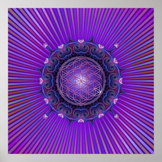 BLUME DES LEBENS / Lebensgefühl - Mandala I Poster (Vorne)