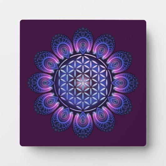 BLUME DES LEBENS / Lebensgefühl - Mandala II Fotoplatte (Vorderseite)