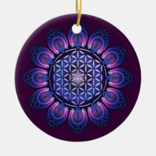 BLUME DES LEBENS / Lebensgefühl - Mandala II Keramik Ornament