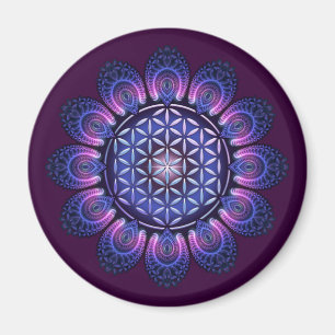 BLUME DES LEBENS / Lebensgefühl - Mandala II Magnet