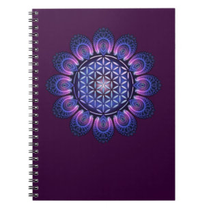 BLUME DES LEBENS / Lebensgefühl - Mandala II Notizblock
