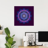 BLUME DES LEBENS / Lebensgefühl - Mandala II Poster (Heimbüro)