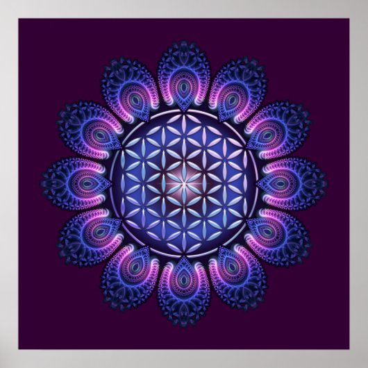 BLUME DES LEBENS / Lebensgefühl - Mandala II Poster (Vorne)