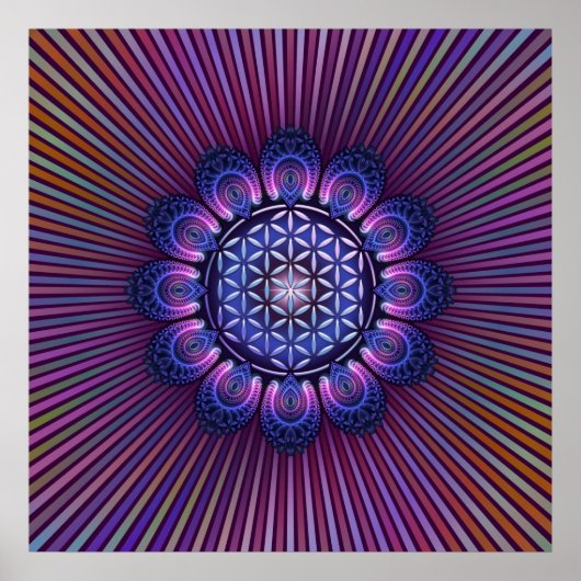 BLUME DES LEBENS / Lebensgefühl - Mandala II Poster (Vorne)