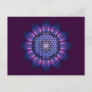 BLUME DES LEBENS / Lebensgefühl - Mandala II Postkarte