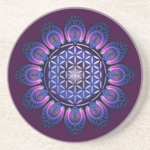 BLUME DES LEBENS / Lebensgefühl - Mandala II Untersetzer