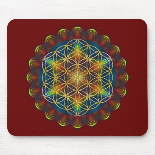 BLUME DES LEBENS / Lebensgefühl - Mandala III Mousepad (Vorne)