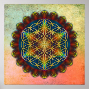 BLUME DES LEBENS / Lebensgefühl - Mandala III Poster