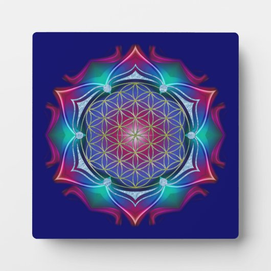 BLUME DES LEBENS / Lebensgefühl - Mandala IV Fotoplatte (Vorderseite)