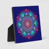 BLUME DES LEBENS / Lebensgefühl - Mandala IV Fotoplatte (Vorderseite)