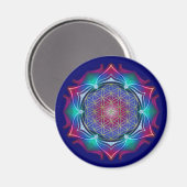 BLUME DES LEBENS / Lebensgefühl - Mandala IV Magnet (Vorderseite/Rückseite)