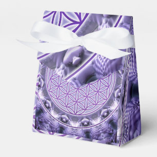 Blume des Lebens / Lebensgefühl - Mandala lila Geschenkschachtel