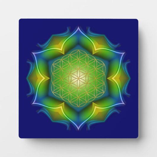 BLUME DES LEBENS / Lebensgefühl - Mandala V Fotoplatte (Vorderseite)