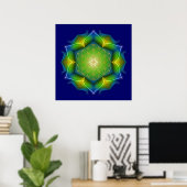 BLUME DES LEBENS / Lebensgefühl - Mandala V Poster (Heimbüro)