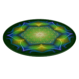 Blume des Lebens / Lebensgefühl - Mandala V Schneidebrett