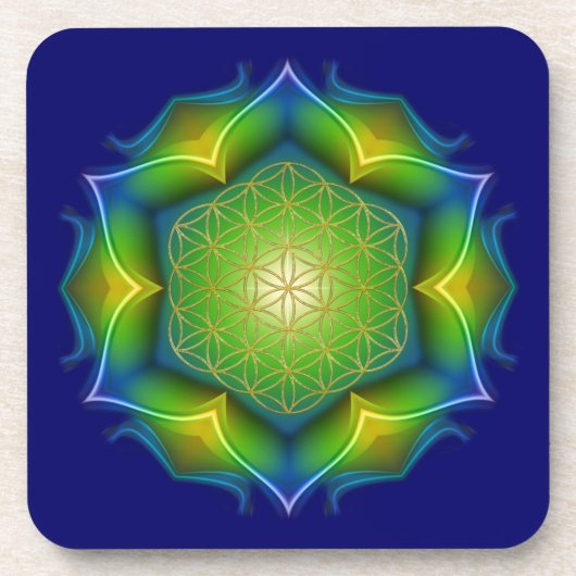 BLUME DES LEBENS / Lebensgefühl - Mandala V Untersetzer (Vorderseite)