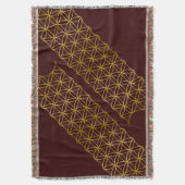 Blume des Lebens / Lebensgefühl - Muster Gold Decke (Vorderseite Vertikal)