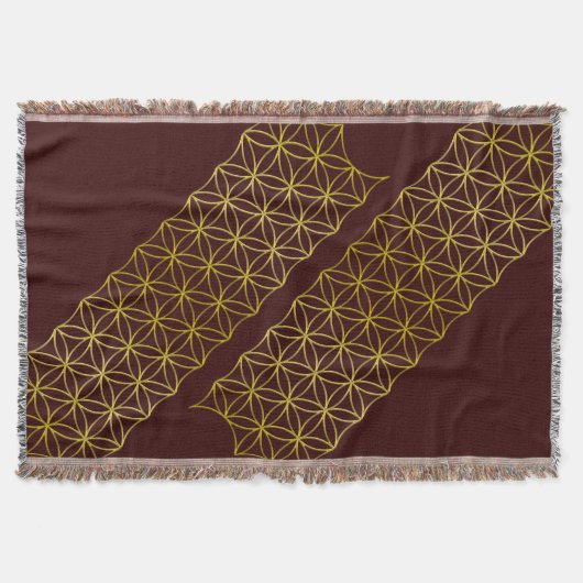 Blume des Lebens / Lebensgefühl - Muster Gold Decke (Vorderseite)