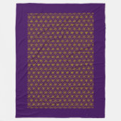 Blume des Lebens / Lebensgefühl - Muster Gold Fleecedecke (Vorderseite)