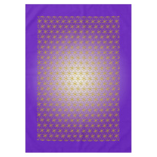 Blume des Lebens / Lebensgefühl - Muster Gold Tischdecke