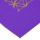Blume des Lebens / Lebensgefühl - Muster Gold Tischdecke (Schrägansicht)