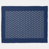 Blume des Lebens / Lebensgefühl - Muster Silber Fleecedecke (Vorderseite (Horizontal))
