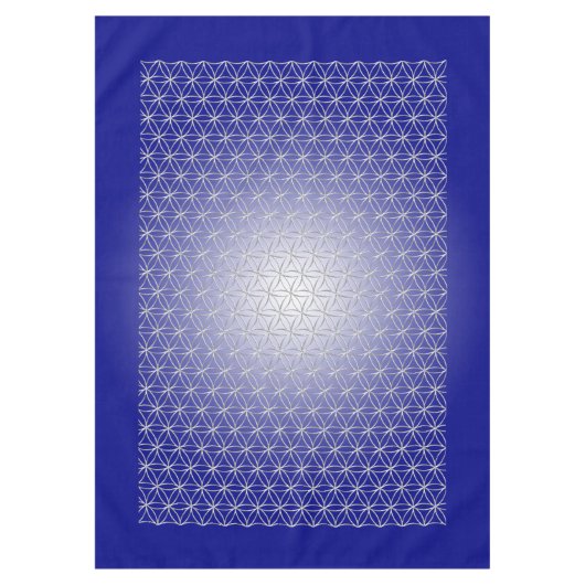 Blume des Lebens / Lebensgefühl - Muster Silber Tischdecke (Vorderseite)