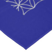 Blume des Lebens / Lebensgefühl - Muster Silber Tischdecke (Schrägansicht)