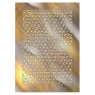 Blume des Lebens / Lebensgefühl - Muster weiß Tischdecke