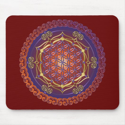 BLUME DES LEBENS / Lebensgefühl - Ornament I Mousepad (Vorne)