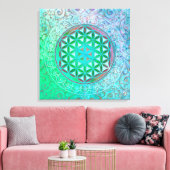 Blume des Lebens / Lebensgefühl - Ornament IV Leinwanddruck (Insitu (Wohnzimmer))