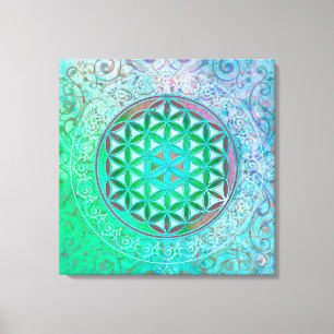 Blume des Lebens / Lebensgefühl - Ornament IV Leinwanddruck