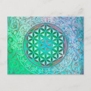 Blume des Lebens / Lebensgefühl - Ornament IV Postkarte
