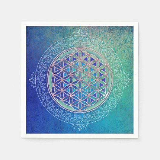 Blume des Lebens / Lebensgefühl - Ornament VI Serviette (Vorderseite)