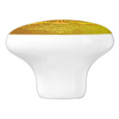 Blume des Lebens / Lebensgefühl - Ornament VII Keramikknauf (Seitenansicht)