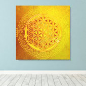 Blume des Lebens / Lebensgefühl - Ornament VII Leinwanddruck (Insitu (Holzboden))