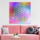 Blume des Lebens / Lebensgefühl - Ornamente II Leinwanddruck (Insitu (Wohnzimmer))