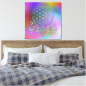 Blume des Lebens / Lebensgefühl - Ornamente II Leinwanddruck (Insitu (Schlafzimmer))