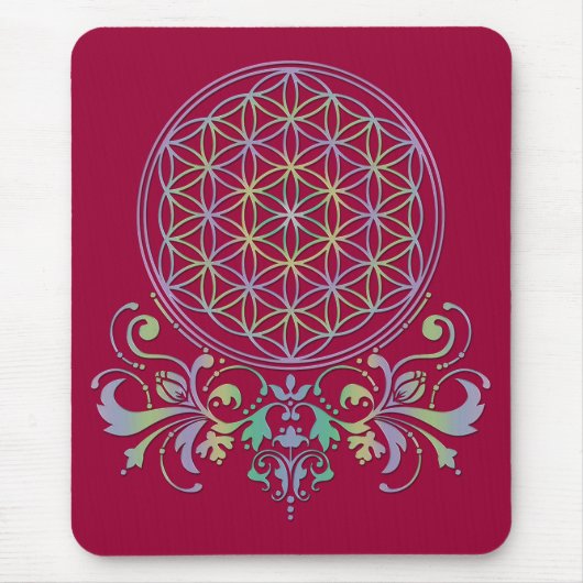 Blume des Lebens / Lebensgefühl - Ornamente II Mousepad (Vorne)