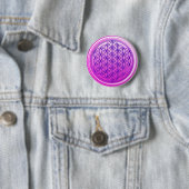 Blume des Lebens / Lebensgefühl - pinkblau Button (Beispiel)