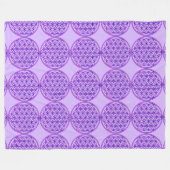 Blume des Lebens / Lebensgefühl - pinkblau Fleecedecke (Vorderseite (Horizontal))