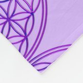 Blume des Lebens / Lebensgefühl - pinkblau Fleecedecke (Ecke)