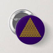 Blume des Lebens / Lebensgefühl - Pyramide Button (Vorne & Hinten)