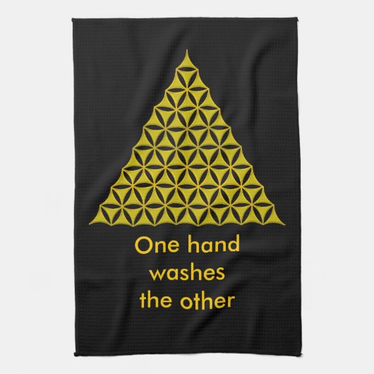 Blume des Lebens / Lebensgefühl - Pyramide Handtuch (Vertikal)