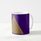 Blume des Lebens / Lebensgefühl - Pyramide Kaffeetasse (VorderseiteRechts)